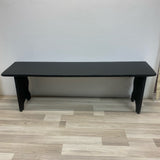 Hand Painted Antique Black Wood BencP