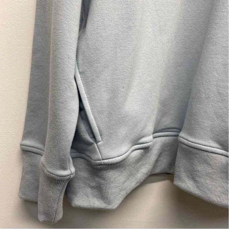 Allwear Size 4-XL Women's Light Blue Solid Zip Up/Hoodie Activewear Top