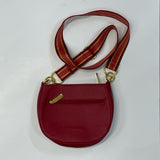 Joy Red Pebbled Leather Crossbody Handbag