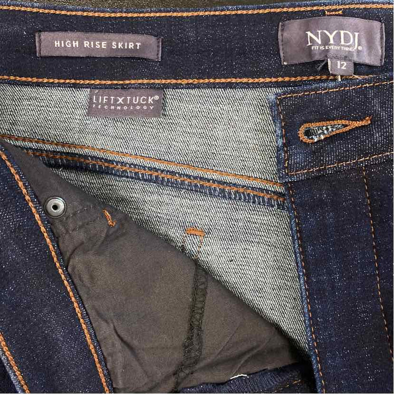 NYDJ Size 12 Women's Dark Blue Pencil-Maxi High Rise Skirt