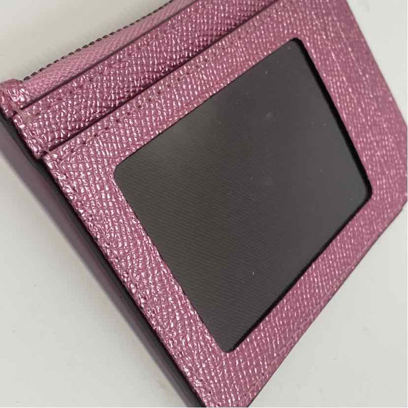 Coach Pink Leather Shimmer Coin Purse