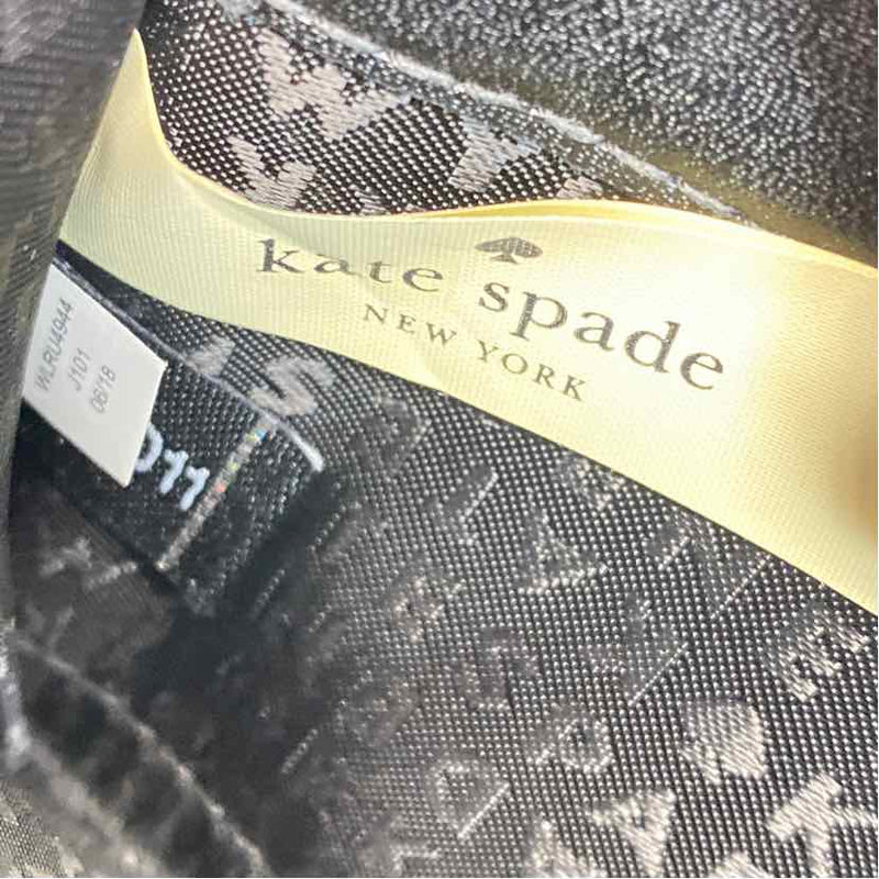 Kate Spade Black Leather Signature Zip Around Wallet