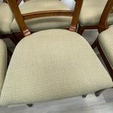 Set of 8 Brown Wood Chais