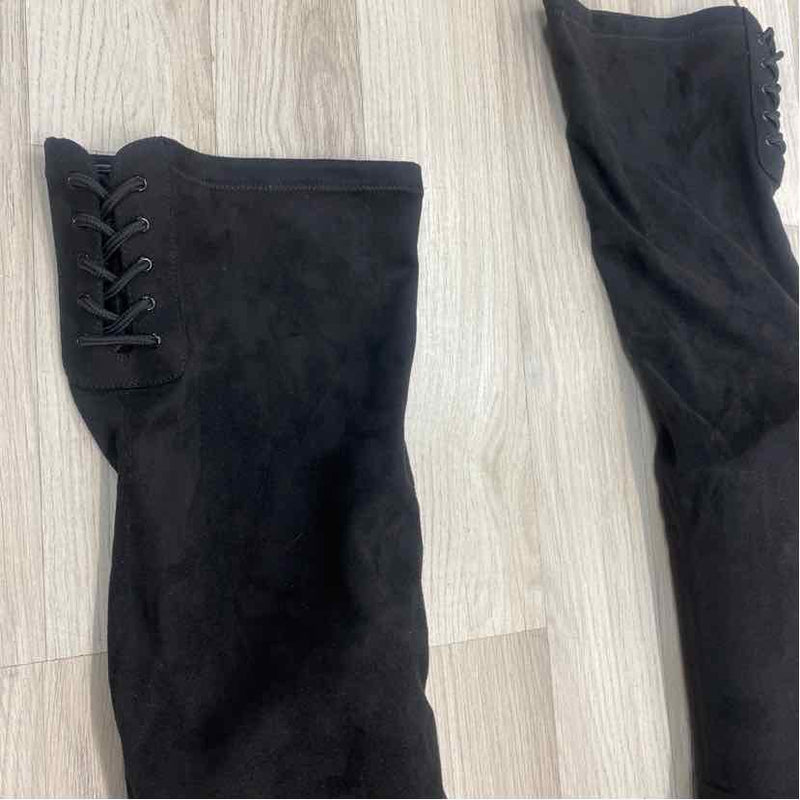 Dream Paris Size 11 Women's Black Solid Over the Knee Boots