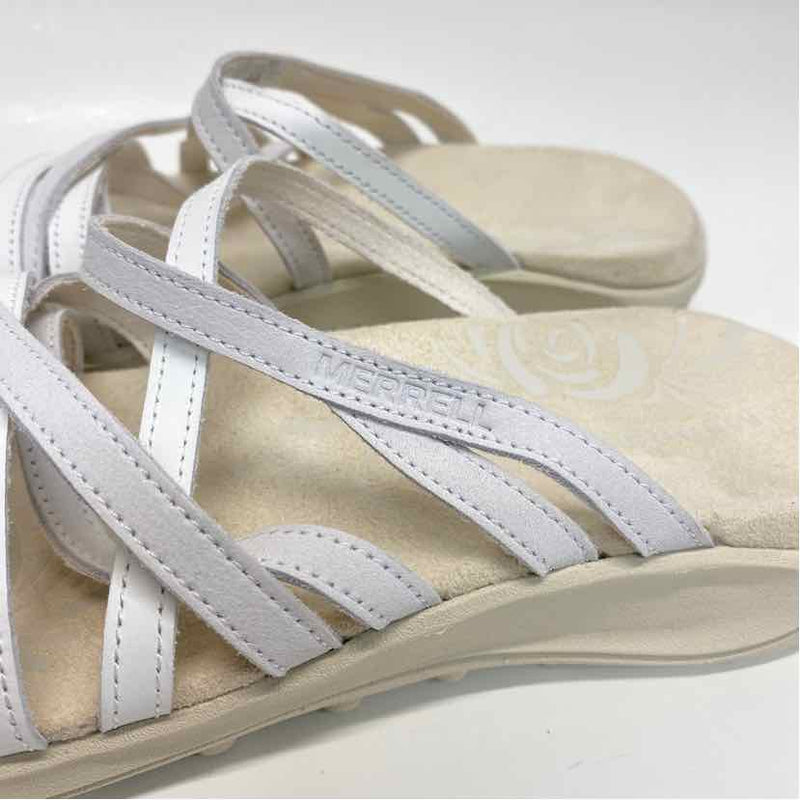 Merrell Size 7 Women's White Solid Strappy Sandals