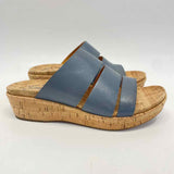 Kork-Ease Size 7 Women's Light Blue Solid Wedge Sandals