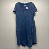 Billy T Size L Women's Blue Tweed T-Shirt Dress