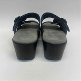 Dansko Size 38-7.5 Women's Black-Multi Iridescent Slip On Sandals