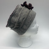 LaFenice Gray-Burgundy Wool Hat