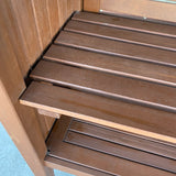 Brown Wood Bar Table w 2 Bar Stools