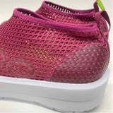Oofos Size 8 Women's Cramberry-White Solid Slip On Shoes