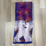 Laurel Burch Blue-Multicolored Silk Scarf