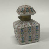 Handpainted Porcelain Floral Jar with Hinged Lid