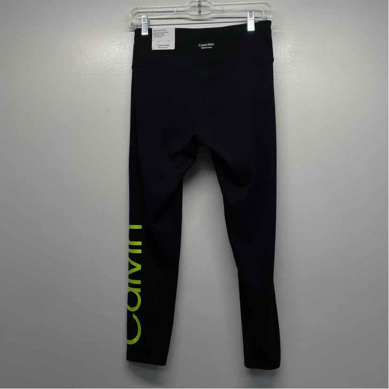 Calvin Klein Performance Size M Women's Black Logo Leggings Activewear Pants