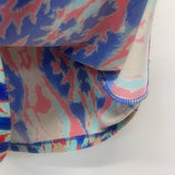 Jones New York Size S Women's Blue-Multi Abstract Faux Wrap Dress