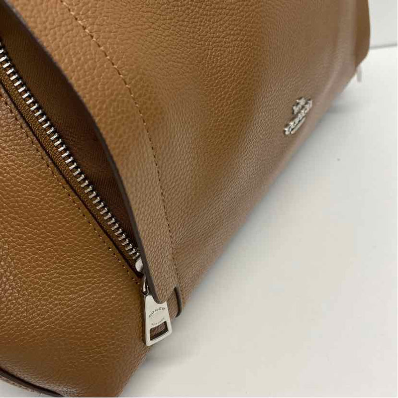 Coach Caramel Leather Pebbled Shoulder Handbag
