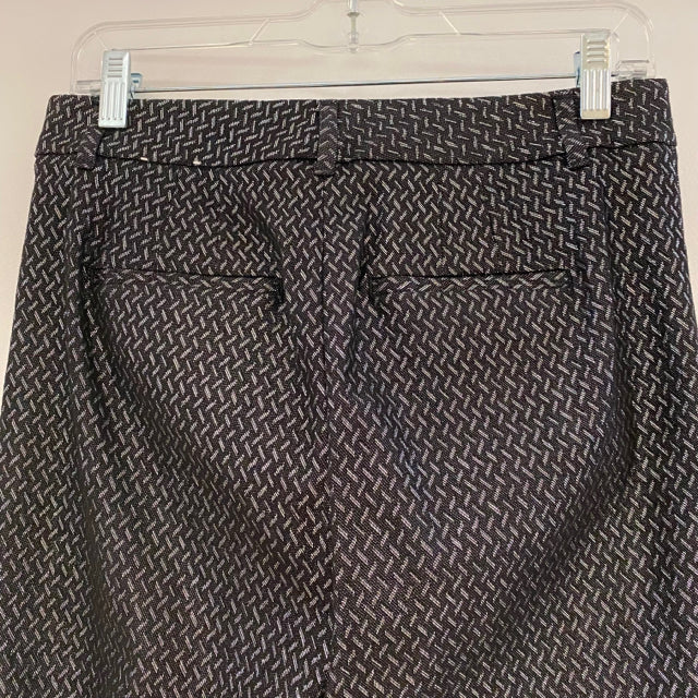 White House Black Market Women's Size 0 Black-Silver Pattern Pants