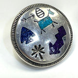 Carolyn Pollack Inlaid Button Earrings