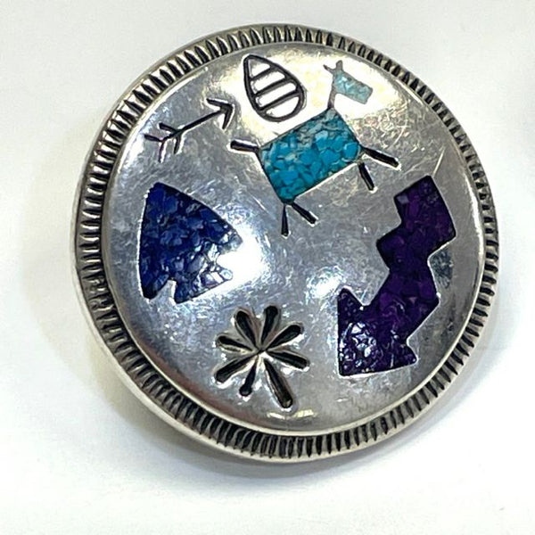 Carolyn Pollack Inlaid Button Earrings