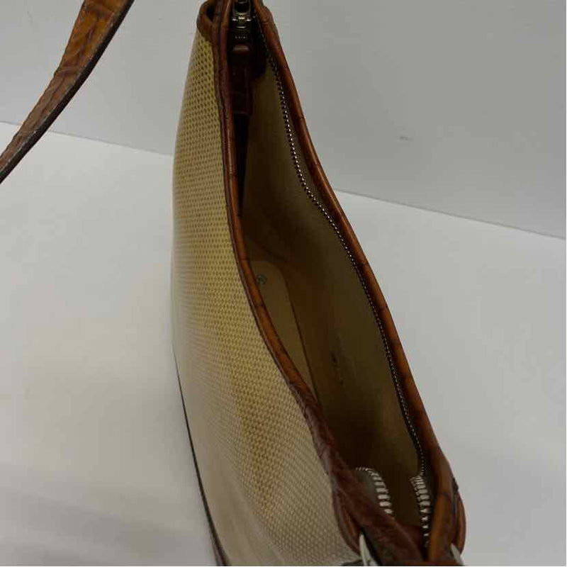 Dooney & Bourke Tan-Brown Leather Pattern Shoulder Handbag