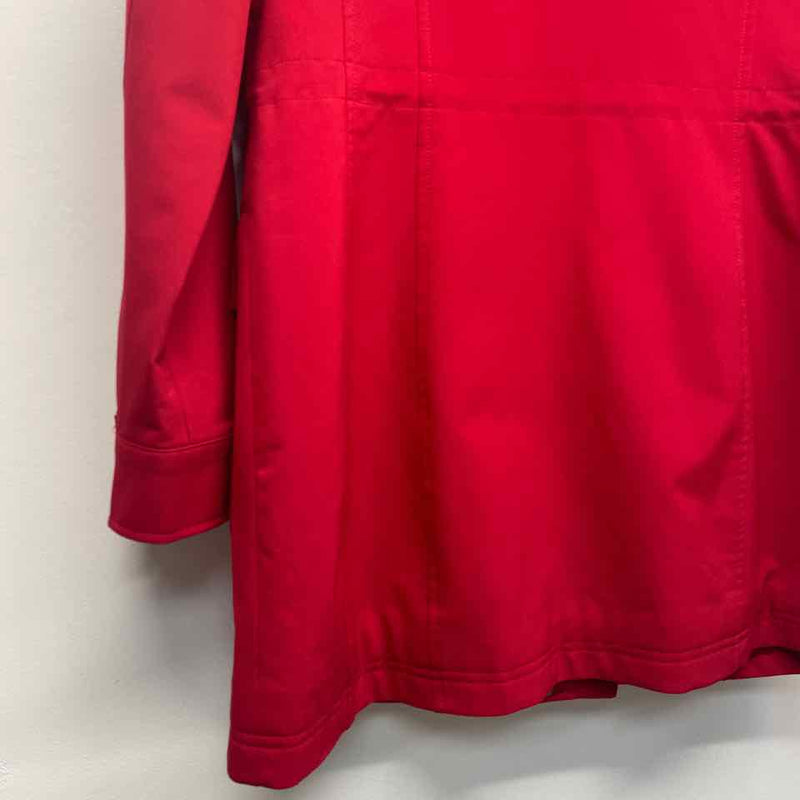 Kristen Blake Women's Size S Red Solid Zip Up Coat