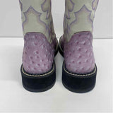 Ariat Size 6.5 Women's Lilac-White Embroidered Western Boots