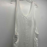Cut Loose Size L-XL Women's White Solid Jumper Dress