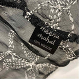 Poetic Threads Women's Size One fits most Black-White Embroidered Kimono Wrap