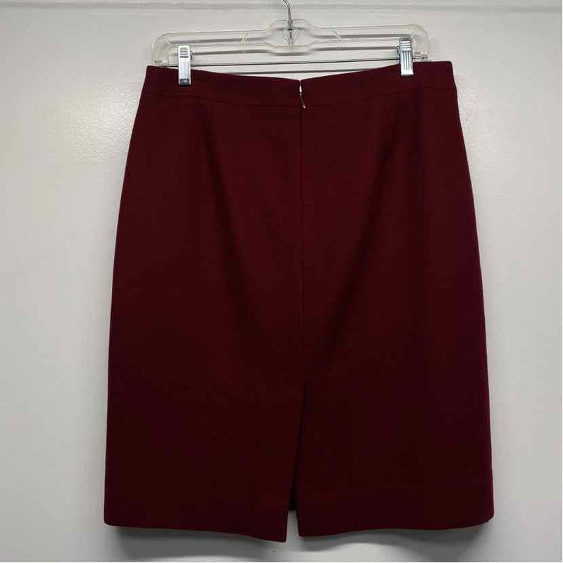 J.Crew Size 8 Women's Red Solid Pencil-Knee Skirt