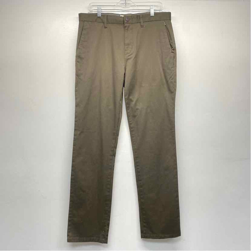 Billabong Size 34 Brown Cotton Blend Solid Men's Men's Pants