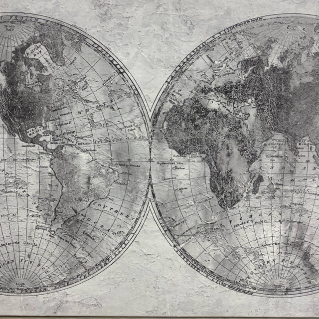 Light Gray Hanging World Map