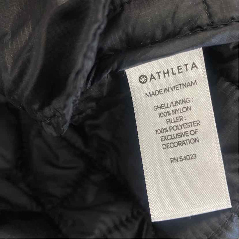 Athleta Women's Size S Black Solid Zip Up Coat