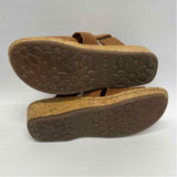 Born Size 8 Women's Brown Solid Wedge Sandals