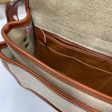 Dooney & Bourke Beige-Brown Leather Pebbled Crossbody Handbag