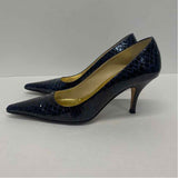 Kenneth Cole Size 6 Women's Blue-Black Animal Print Pump Shoes