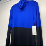 Karen Kane Size L Women's Blue-Black Color Block Turtle Neck Dress