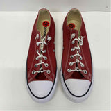 Converse Size 10 Women's Red Solid Lace Up Sneakers