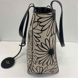 Kate Spade Black-Tan Floral Tote Handbag