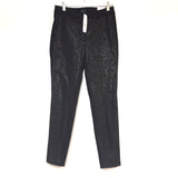 White House Black Market Size 2 Women's Black Embossed Dress Pants Pants