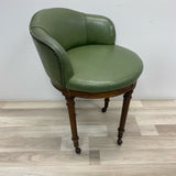 Antique Green Faux leather Chair