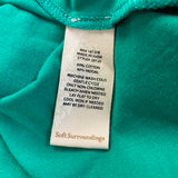 Soft Surroundings Size L Women's Green Solid Maxi-Sleeveless Dress