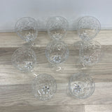 Set of 8 Athantis Clear Lead Crystal Glassware
