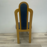 Birch-Blue Wood Chair