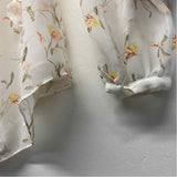White House Black Market Size 0-XS Women's White-Multicolor Floral Blouse