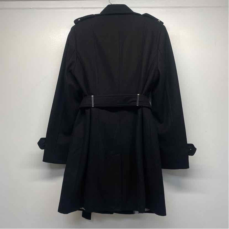 Calvin Klein Women's Size M Black Solid Overcoat Coat