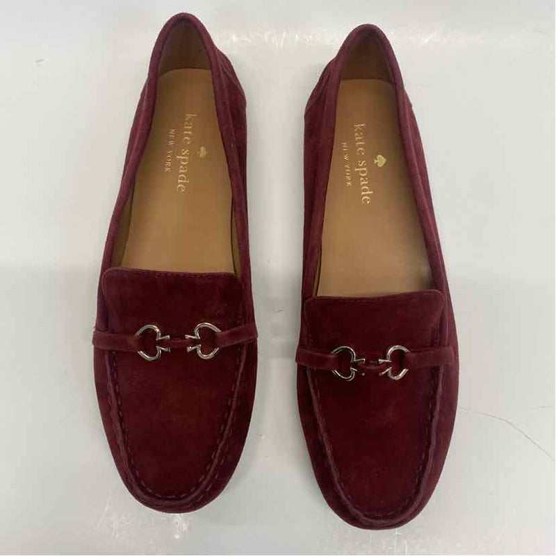 Kate Spade Size 8 Women's Burgundy Solid Loafer Flats