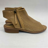 Sofft Size 8 Women's Tan Cut Out Open Toe Booties