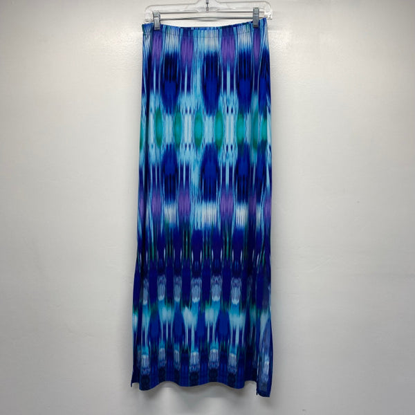 Chico's Size 0-4/6 Women's Blue-Multi Pattern Pencil-Maxi Skirt