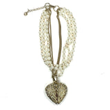 Betsey Johnson Golden Faux Pearl Necklace
