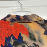 Johnny Was Size S Women's Tan-Multi Floral V Neck Blouse